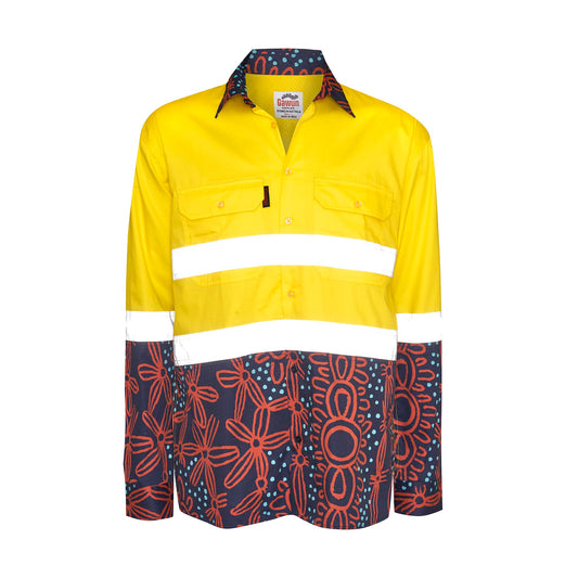 Wunya Hi-Vis Yellow Lightweight Taped Shirt